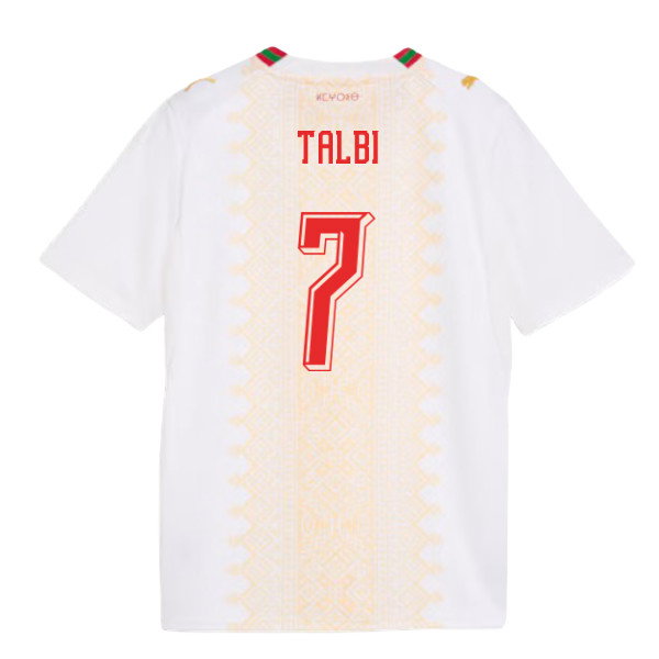 2026-2027 Morocco Away Shirt (Kids) (Talbi 7)-SoccerKits Hub | Buy Soccer Jerseys Online